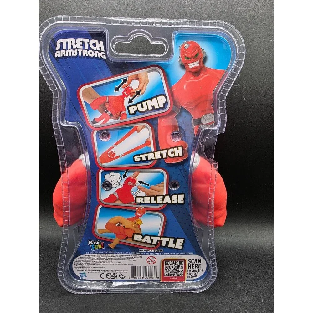 Stretch Armstrong Vac-Man Stretch Action Figure Toy 4+ Years Premium Design Red